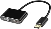 ISTOVO DP to -Compatible to VGA 2-in-1 Docking Station Aluminum Alloy HUB for PC Hosting Laptop Display Docking Station