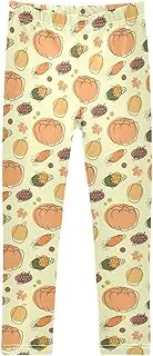 [Caihoyu] Girls' Leggings Soft Comfortable Stretchy Kid Pants Elastic Waist Girls Athletic Leggings 4-10T