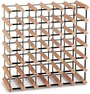 Artiss 7 Tier 42 Bottle Wine Rack, Wooden Timber Wines Bottles Storage Racks Holder Freestanding Display Organiser for Kitchen Cellar Bar, Stackable Modular Pine Wood 61 x 61 x 23.5cm