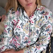 Linen Connections Pajama/ Floral Pure Cotton P J Set, Pajama Set ,Night Wear, Soft Cotton Night Suit- Gift for her, Bridesmaid PJ's Lounge Wear, 013