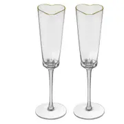 2pc Tempa Amour Clear Thin White Wine/Champagne Drinking Glass/Glassware Set