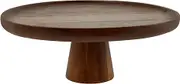 Footed Cake Stand - Acacia Wood Cake Plate - Round Cake Holder - Multifunctional Dessert Table Display Stand Decorative Cake Pedestal Stand for Pastries Pies Appetizers