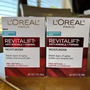 2x L'Oreal Paris Fragrance Free Revitalift Anti-Wrinkle Firming Moisturizer