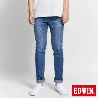 在飛比找momo購物網優惠-【EDWIN】男裝 60週年窄管牛仔褲(石洗藍)