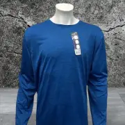 Eddie Bauer Blue Black Long Sleeve Runners Walking Workout Long Sleeve Shirt XXL