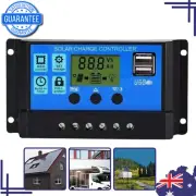 12V/24V Solar Panel Battery Regulator Charge Controller Auto USB 30A Battery