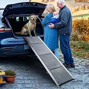 YEP HHO 71” *19.7” Dog Step for Large Dogs Dog Ramp for Car Portable Dog Stairs for Small and Medium Dogs Iron& Aluminum Frame Dog Car Ramp Dog Ladder Supports up to 155lbs
