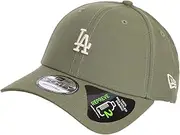 New Era MLB LA Dodgers Mini Logo 9forty Cap, Olive, One Size
