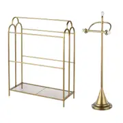 Society Home Towel Rack and Toilet Roll Holder Set