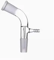24/29 Joint Glass Vacuum Receiver Adapter - 105 Degree Bend for Laboratory Use