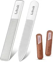Lobodt Glass Nail Shiner,Upgrade Nano Glass Nail Files &Nail Buffers Polisher Professional Crystal Manicure Tools Kit for Natural Nail, Great for Home Salon or Travel Use