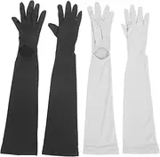 [IWOWHERO] 2 Pairs Sleeve Baseball Gloves Arm Sleeves Arm Cover Women Arm Sleeve Sports Cooling Arm Sleeve Arm Sleeve Cover Cooling Summer Arm Sleeve Baseball Arm Sleeve Fabric