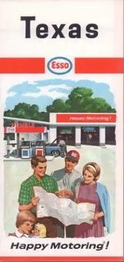 1966 Esso Road Map: Texas NOS