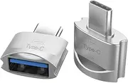 OTG USB C to USB Adapter, Type-C Male to USB 3.0 Female Converter, Thunderbolt 4 Compatible for MacBook Pro, iPad, Microsoft Surface, Galaxy S20/S21/S22/S23 (Silver)