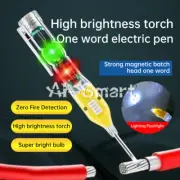 Electric Test Tester Pen Screwdriver Voltage Detector Dual Lamp w/ Illumination