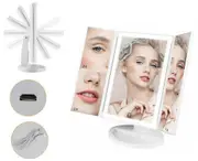 Makeup Mirror with Light Touch Screen Dimmable Lights Up Vanity Cosmetic Trifold