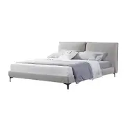 Celeste Fabric King Bed Frame - Sand Boucle