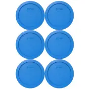 Pyrex 7201-PC Marine Blue Plastic Storage Replacement Lid Cover (6-Pack)