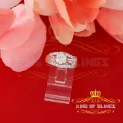 Yellow 2.25ct CZ Flower 7 stone Rapper Fashion Luxury Ring Womens Size 9