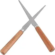 2pcs Clay Repair Knife Woodcarving Pottery Tools Pottery Knife Ceramics Art Carving Modelling Pottery Clay Modeling Cutter Hand Carving Tool Cutting Trimming Brown Stainless Steel