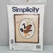 Vintage Simplicity Stitchery First Venture Crewel Embroidery Kit Geese Goslings