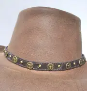 Buffalo leather hatband fits all hats for man woman cowboy cowgirl western