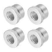 Mic Stand Adapter 3/8 Female x 5/8Male Thread Aluminum Alloy Adapter Silver 4Pcs
