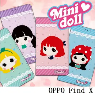 韓國迷你娃娃彩繪皮套 OPPO R17 Pro AX5 AX7 Pro Find X A3 手機殼保護殼保護套手機套