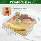 Charcuterie Board Portable Bamboo Cheese Board with Clear Locking Lid ShNGU