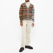 [Jamiesons of Shetland] Jamieson's of Shetland Crazy Fair Isle V-Neck Cardigan
