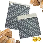2 Pack Reusable Beeswax Bread Bags for Sourdough - All-Natural, 12.6” x 16.3”...