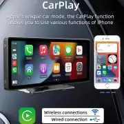 Compatible for Wireless Apple Carplay and Android Auto 9 Inch Portable Touchscreen Monitor Car Radio