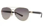 Tory Burch TY6070 327111 Sunglasses Women's Shiny Light Gold/Grey Gradient 55mm