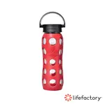 【LIFEFACTORY】橘色 玻璃水瓶平口650ML(CLAN-650-ORB)