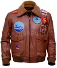 TOM CRUISE TOP GUN PETE MAVERICK FLYING FLIGHT COSTUME MEN'S REAL LEATHER JACKET
