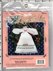 "Bright Christmas" ©1992 Gallery of Stitches Bucilla Angel Babies X-Stitch 33232