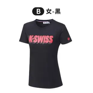 【K-SWISS】棉質吸排T恤 3D KS Logo/Stripes Tennis-男女-十二款任選