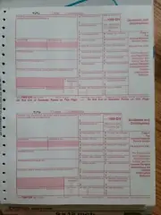 2025 IRS Tax Form 1099-DIV single sheet set for 2 recipients, carbonless 5-part