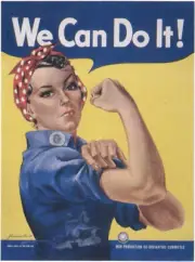 5943 Rosie The Riveter We Can Do It Awesome Vintage Repro 4" Sticker