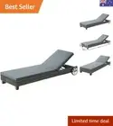 Sun Camping Chair Wicker r Rattan Day Bed, Chaise Beach Chairs Outdoor Furnit...