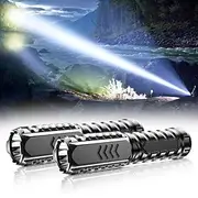 Multifunctional Rechargeable Flashlight, 2023 New Charger and Flashlight 2 in 1 LED Flashlights, 450M Long Lighting Range Tactical Flashlight 3 Modes, IPX7 Wat