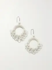 [Isabel Marant] Isabel Marant - Beaded Silver-tone Hoop Earrings - Gold - One size One size Gold
