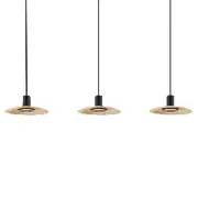Eglo Lighting Mayazes 15W 3 Light LED Pendant Light - 3000K - Black/Natural