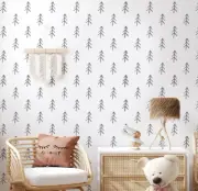 BERGIN Scandinavian Tree Pattern Stencil Nordic Nursery Wallpaper pattern Stenci