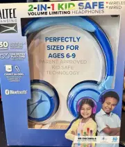 Altec Kids safe 2-in-1 headphones with volume limiting-Blue- New in box