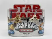 Star Wars Galactic Heroes Obi Wan Clone Trooper Figure Set, Hasbro 2004-2010