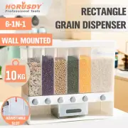 HORUSDY Grain Container Cereal Dispenser Dry Food Rice Flour Storage Wall 10 Kg