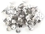 [TEHAUX] 100 Pcs 316 Stainless Silver Earring Studs Flat Round Head Ear Studs Ear Components Flat Earrings Dangle Earrings Silver Earring Posts Earring Making Backs Head Needles Metal