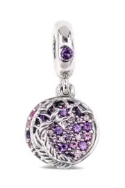 Pandora Pave Feather Dangle Charm
