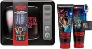 Stranger Things Static Tv Tin Set 100 ml Body Wash 100 ml Shampoo & Conditioner & TV Keyring